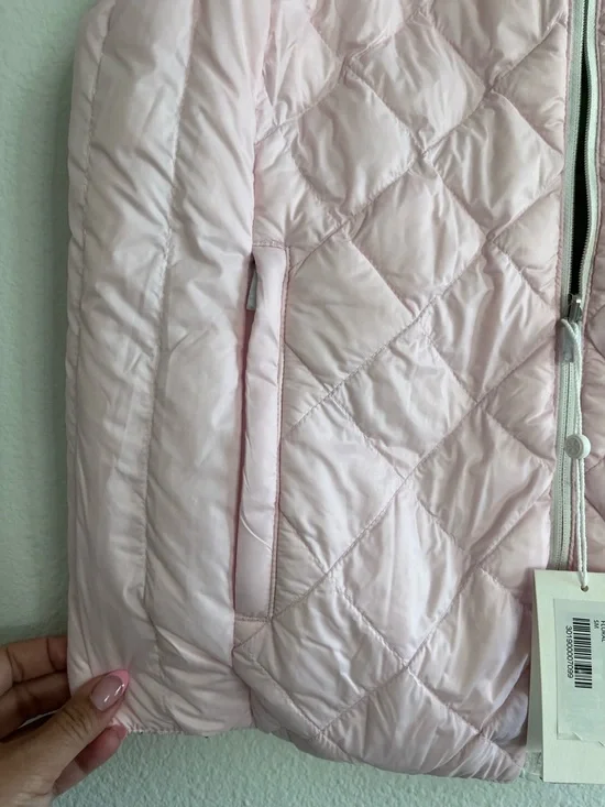 NWT Tory Burch x Masters Down Reversible Pink Floral Vest size S - Picture 2 of 7